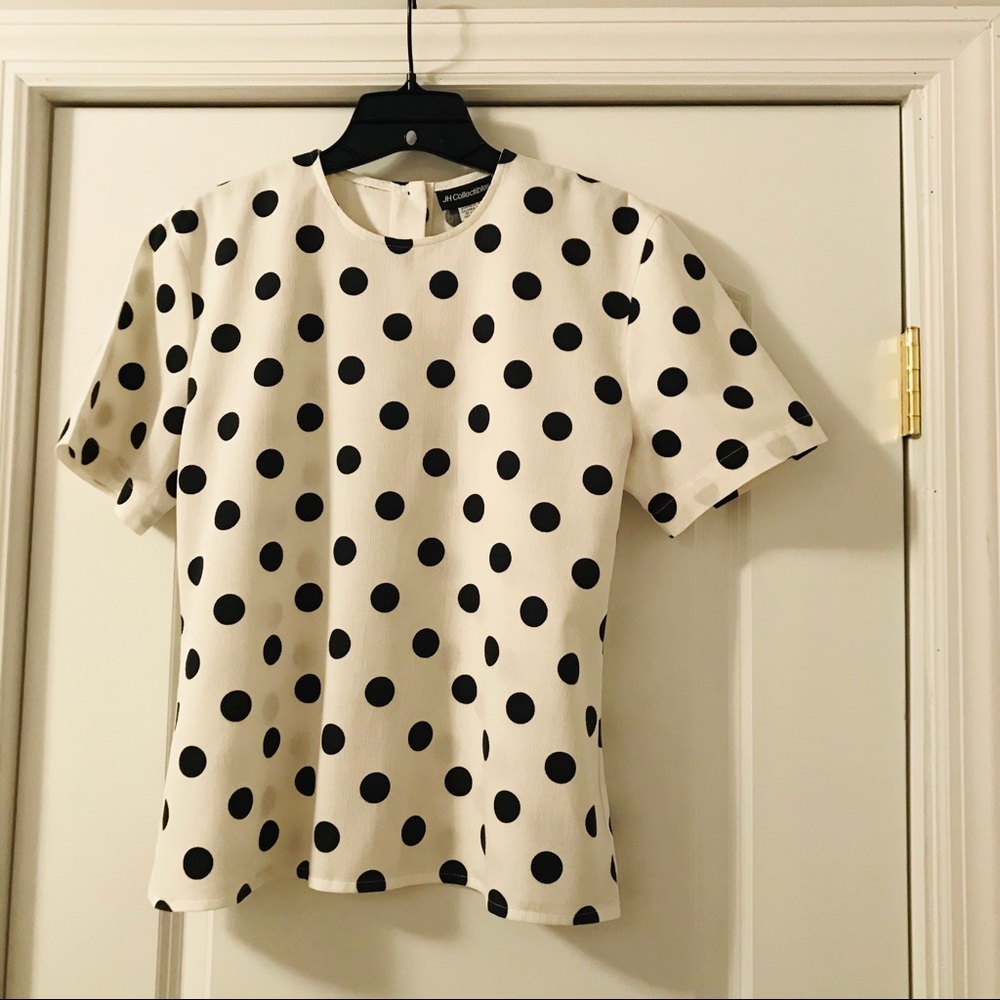 Black Polka Dot Blouse